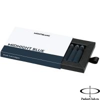 128199 Темно-синие картриджи Montblanc (Монблан) Midnight Blue 8 ink cartridges
