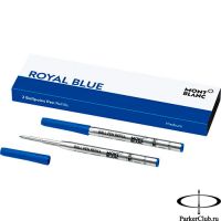 128214 Синий стержень для шариковой ручки Montblanc (Монблан) Royal Blue M (2шт в уп)