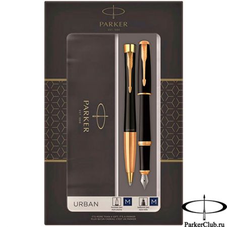 Набор Parker (Паркер) Urban Core Muted Black GT из перьевой и шариковой ручек 