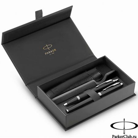 Набор Parker (Паркер) IM Black CT M из шариковой и перьевой ручек и чехла