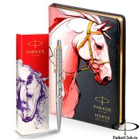 1953182_312802_LE26 Набор Parker (Паркер) Jotter Horse Special Edition GT из шариковой ручки и ежедневника черного цвета