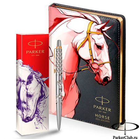 1953182_312802_LE26 Набор Parker (Паркер) Jotter Horse Special Edition GT из шариковой ручки и ежедневника черного цвета 1953182_312802_LE26 Набор Parker (Паркер) Jotter Horse Special Edition GT из шариковой ручки и ежедневника черного цвета