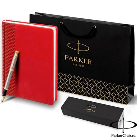 Набор Parker (Паркер) IM Core Brushed Metal GT из ручки-роллера и ежедневника недатированного