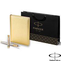 193312_8111684 Набор Parker (Паркер) IM Premium Warm Silver Grey GT из перьевой ручки и ежедневника недатированного