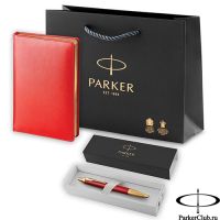 21411105_503644 Набор Parker (Паркер) IM Premium K318 Red GT из шариковой ручки и ежедневника недатированного