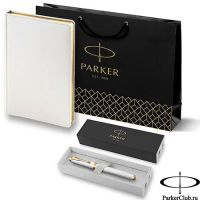 2143128_063646 Набор Parker (Паркер) IM Premium T318 Pearl GT из ручки-роллера и ежедневника недатированного