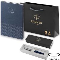 P2031110_5400950 Набор Parker (Паркер) Jotter Royal Blue CT из перьевой ручки и ежедневника недатированного синего цвета