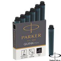 1950407 Черные мини картриджи Parker (Паркер) Quink Mini Cartridges Black 6 шт