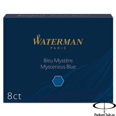 Темно-синие стандартные картриджи Waterman (Ватерман) Standard Blue/Black 8шт
