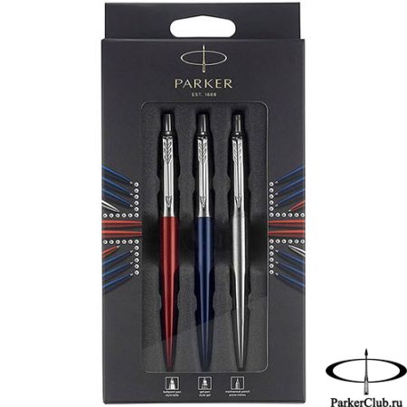 Подарочный набор из шариковых ручек Parker (Паркер) Jotter London Red/Blue/Stainless Steel CT