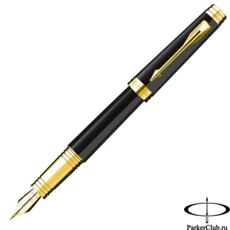 Перьевая ручка Parker (Паркер) Premier Lacque Black GT F 18К
