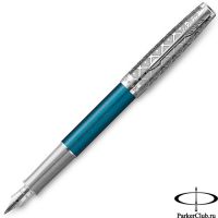 2119743 Перьевая ручка Parker (Паркер) Sonnet Premium Metal Blue CT F