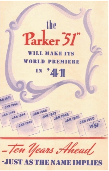 Печатная реклама Parker 1941 года